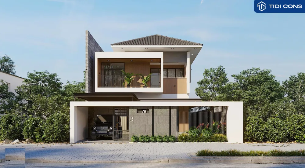 nhà phố hiện đại mặt tiền 10m