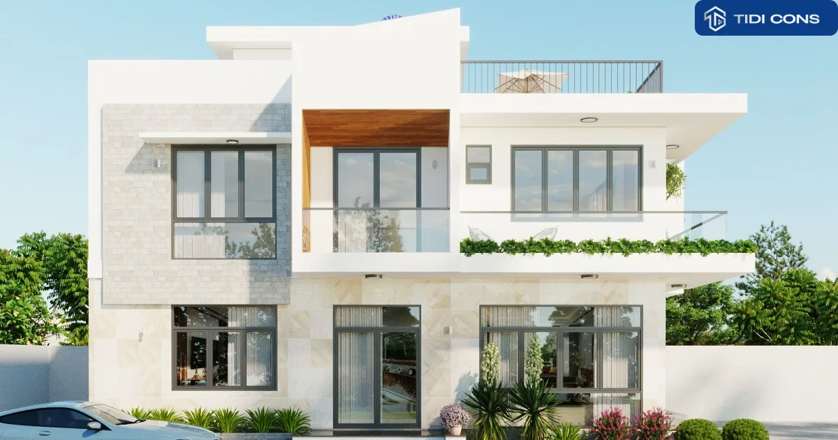 nhà phố hiện đại mặt tiền 10m