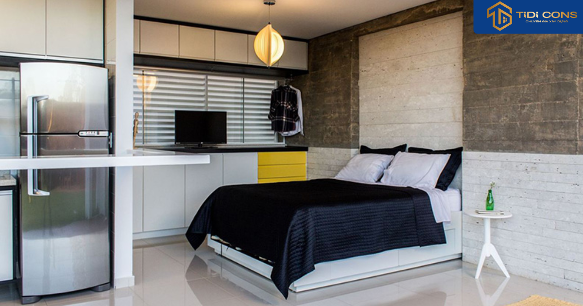 thiết kế căn hộ mini 40m2