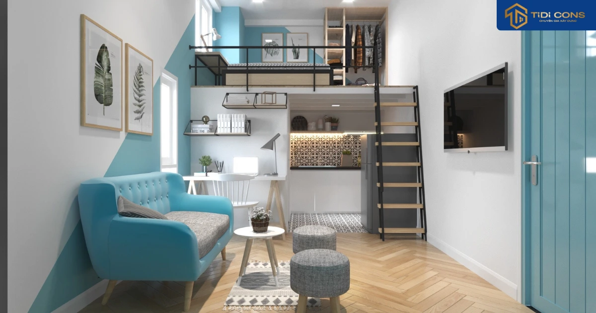 thiết kế chung cư mini 20m2