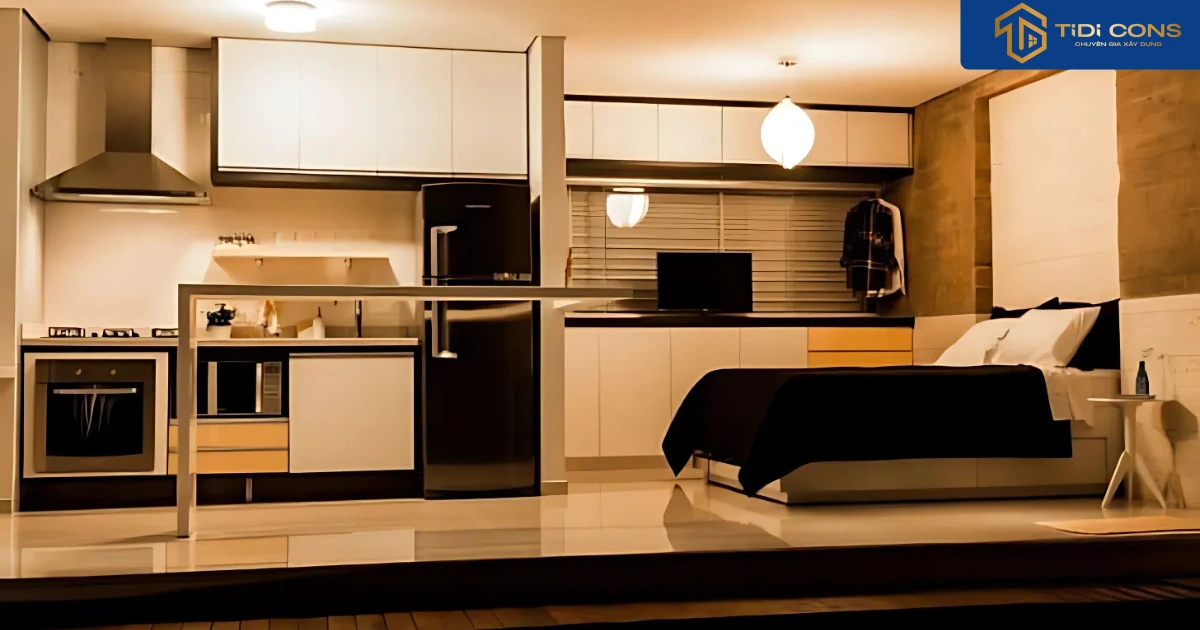 thiết kế chung cư mini 40m2
