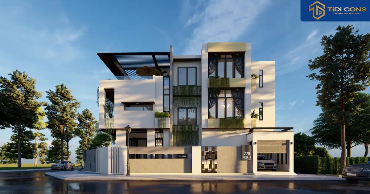 mẫu biệt thự 3 tầng đẹp